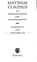 Cover of: Matthias Claudius in Selbstzeugnissen und Bilddokumenten