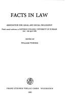 Cover of: Facts in law: Association for Legal and Social Philosophy, ninth annual conference at Hatfield College, University of Durham, 2nd-4th April 1982