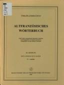 Tobler-Lommatzsch, altfranzösisches Wörterbuch by Adolf Tobler