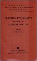 Cover of: Clavdivs Ptolemaevs [Claudii Ptolemaei Opera quae exstant omnia] by Ptolemy