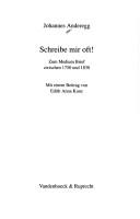 Cover of: Schreibe mir oft!: Zum Medium Brief zwischen 1750 und 1830