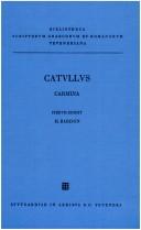 Cover of: Carmina Pb (Bibliotheca scriptorum Graecorum et Romanorum Teubneriana. [Scriptores Romani]) by Gaius Valerius Catullus