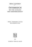Cover of: Osterreich bis zum Ausgang der Babenbergerzeit: Mit 1 Stammtaf