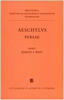 Cover of: Aeschyli Persae by Aeschylus