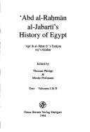 A guide to ʻAbd al-Raḥmān al-Jabartī's history of Egypt by Thomas Philipp