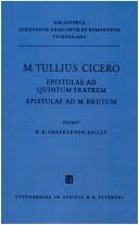 Cover of: Epistulae AD Quintum Fratrem
