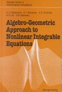 Cover of: Algebro-geometric approach to nonlinear integrable equations by E.D. Belokolos ... [et al.].