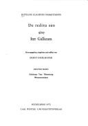 Cover of: De reditu suo: sive, Iter Gallicum.