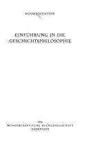 Cover of: Einführung in die Geschichtsphilosophie / Richard Schaeffler.
