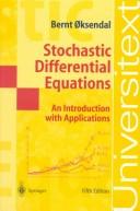 Cover of: Stochastic differential equations: an introduction with applications