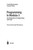 Cover of: Programming in Modula-3: An Introduction in Programming with Style