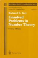 Cover of: Unsolved Problems in Number Theory by Richard K. Guy