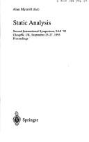 Cover of: Static Analysis: Second International Symposium, Sas '95, Glasgow, Uk, September 25-27, 1995 : Proceedings (Lecture Notes in Computer Science)