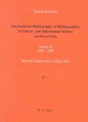 Cover of: International bibliography of bibliographies in library and information science and related fields by Henryk Sawoniak, Maria Witt, Henryk Sawoniak