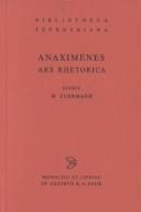Cover of: Ars rhetorica quae vulgo fertur Aristotelis ad Alexandrum