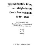 Cover of: Biographisches Handbuch der Mitglieder des Deutschen Bundestages: 1949-2002