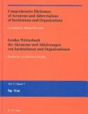 Cover of: Comprehensive Dictionary of Acronyms and Abbreviations of Institutions and Organizations | 
