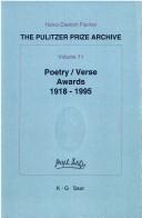 Poetry/verse awards 1918-1995