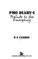 Cover of: PMO-1 Prelude to the Emergency