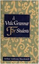 Vedic Grammar for Students by Arthur Anthony MacDonell
