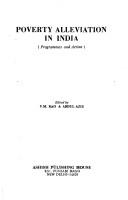 Cover of: Poverty alleviation in India: programmes and action