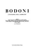 Cover of: Bodoni: L'invenzione della semplicita (Biblioteca della Pilotta)