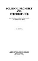 Cover of: Political Promises and Performance: Some Reflections on the Socio-Political Scenario of India Across the Eighties