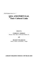 Cover of: Goa and Portugal: their cultural links