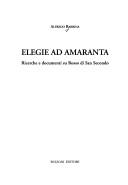 Elegie ad Amaranta by Alfredo Barbina