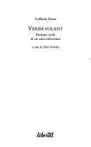 Cover of: Verba Volant Profezie CIVILI Di Un by Goffredo Parise, Goffredo Parise