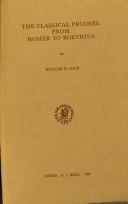 Cover of: The Classical Priamel from Homer to Boethius (Mnemosyne , Vol Suppl. 74)