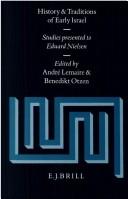 Cover of: History and traditions of early Israel by edited by André Lemaire and Benedikt Otzen.