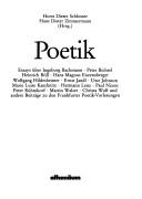 Cover of: Poetik by Horst Dieter Schlosser, Hans Dieter Zimmermann