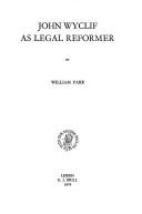 Cover of: John Wyclif as legal reformer
