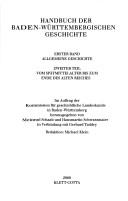 Cover of: Handbuch der baden-württembergischen Geschichte