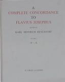 Cover of: A Complete Concordance to Flavius Josephus by 
