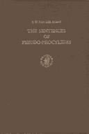 Cover of: The sentences of Pseudo-Phocylides