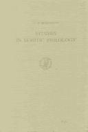 Cover of: Studies in Semitic philology | M. M. Bravmann