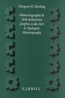 Historiography and self-definition by Gregory E. Sterling