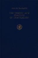 Cover of: The Theory and Practice of Translation by Eugene A. Nida, Charles R. Taber