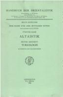 Cover of: Altaistik: Turkologie (Handbuch Der Orientalistik - Abteilung - Der Nahe Und Eder Mittlere Osten)