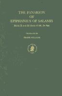 Cover of: The Panarion of Epihanius of Salamis