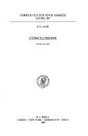 Corpus cultus Iovis Sabazii by M. J. Vermaseren, Eugene Lane