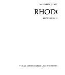 Cover of: Rhodos: Kultur u. Geschichte
