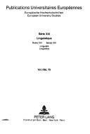 Cover of: La syntaxe du gẽ̳: étude syntaxique d'un parler gbè (ewe) : le gẽ̳ du Sud-Togo