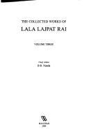 Cover of: The Collected Works of Lala Lajpat Rai, Volume 3