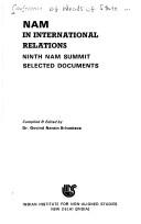 Cover of: NAM in International Relations: Ninth NAM Summit, Selected Documents