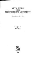 Cover of: Arya Samaj and the freedom movement by Kripal Chandra Yadav
