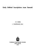 Cover of: Early Brāhmī inscriptions from sannati