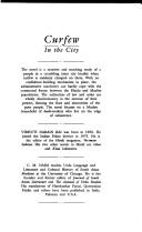 Cover of: Curfew in the city